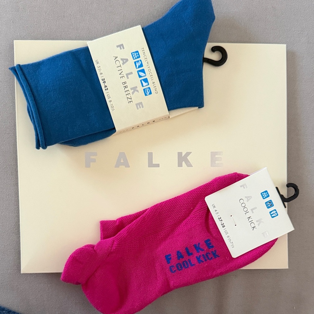 Falke  Athletic Socks in Blue and Pink (bundle).